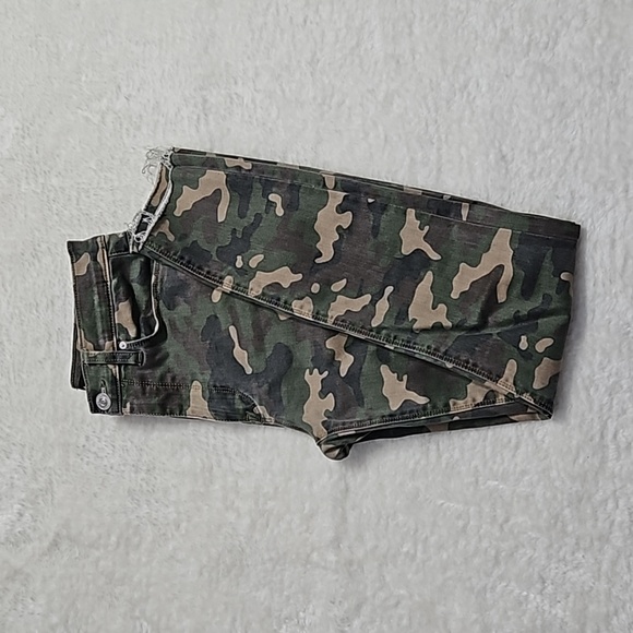 Hudson Los Angeles Barbara High Waist Skinny Ankle Jeans Camouflage 27 Raw Hem - Picture 2 of 11